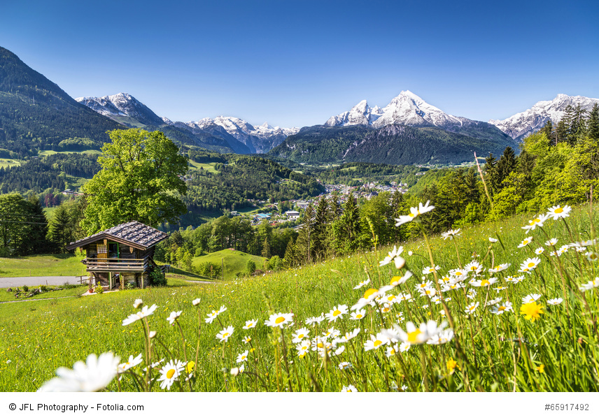 Scenic landscape in Bavarian Alps, Berchtesgaden, Germany